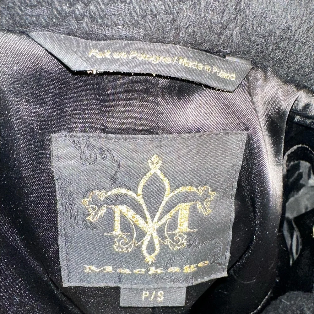 Mackage wool and leather military style coat with bell sleeves - Picture 11 of 15